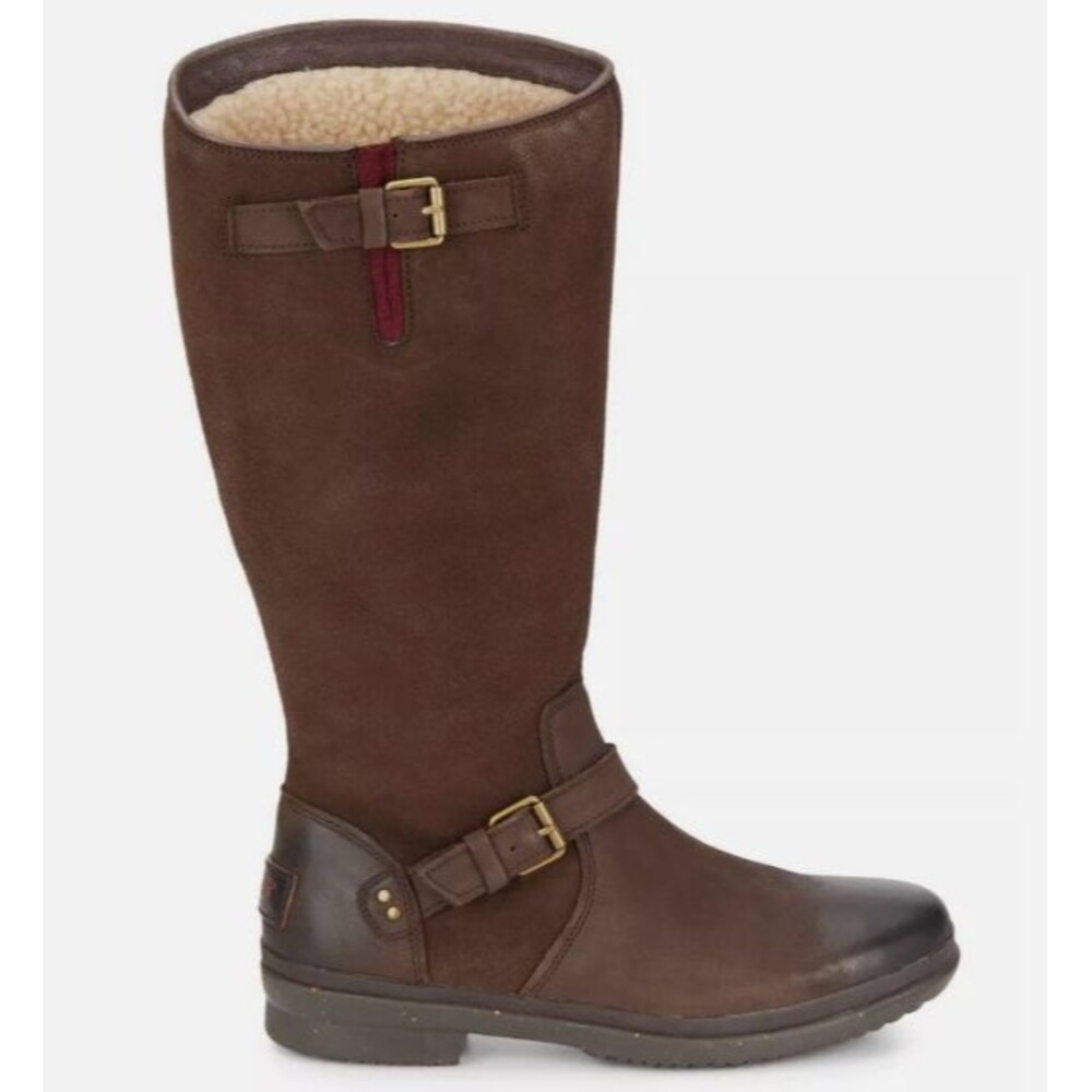 UGG Australia Thomsen Zip Winter Riding Boots Women 9 EUR 40 Brown Lined Suede